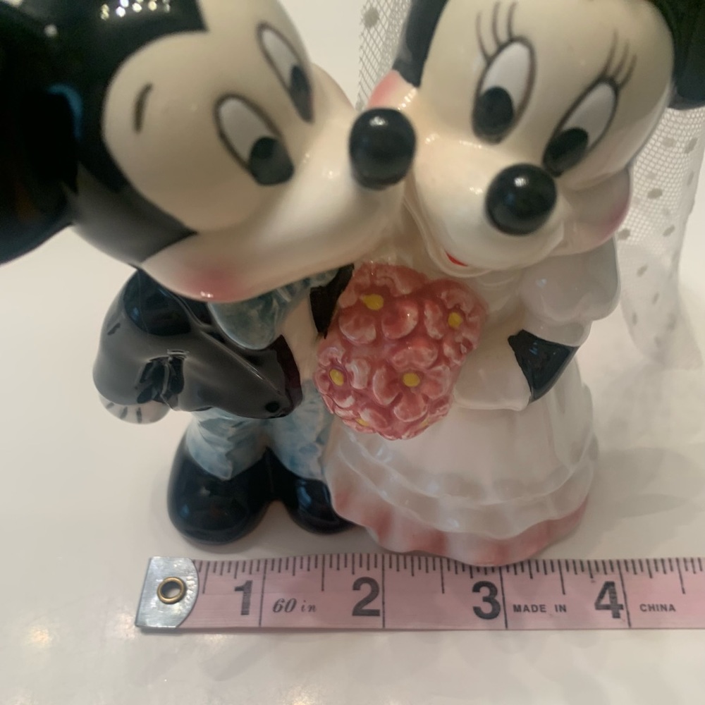 💕Wedding Day Bridal Couple Minnie & Mickey Vintage Piece - Picture 11 of 12